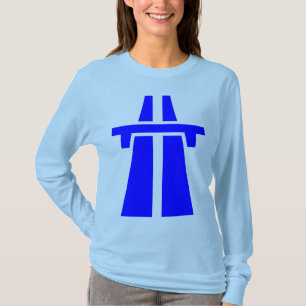 Freeway, snelweg, Autobahn - blauw T-shirt