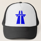 Freeway, snelweg, Autobahn - blauw Trucker Pet (Voorkant)