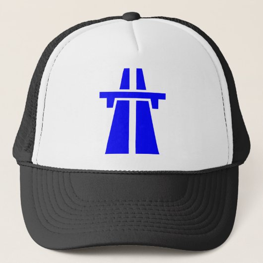 Freeway, snelweg, Autobahn - blauw Trucker Pet (Voorkant)