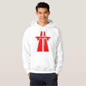 Freeway, snelweg, Autobahn - rood Hoodie (Voorkant volledig)
