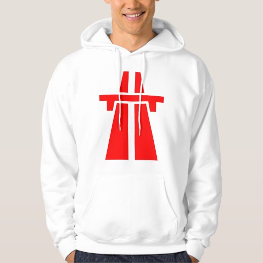 Freeway, snelweg, Autobahn - rood Hoodie (Voorkant)