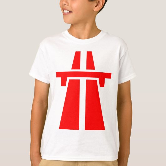 Freeway, snelweg, Autobahn - rood T-shirt (Voorkant)