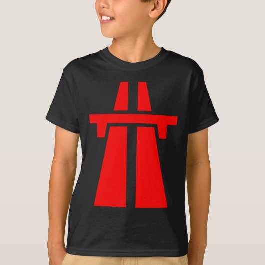 Freeway, snelweg, Autobahn - rood T-shirt (Voorkant)