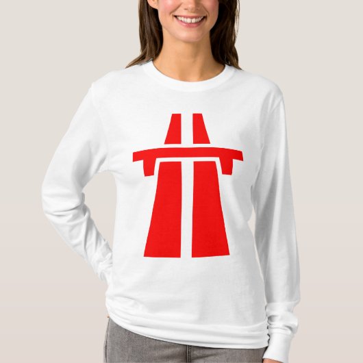 Freeway, snelweg, Autobahn - rood T-shirt (Voorkant)
