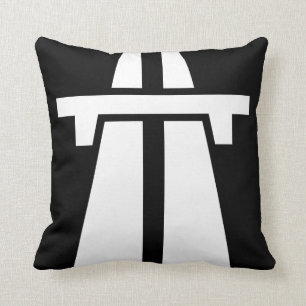 Freeway, snelweg, Autobahn - White Kussen