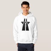 Freeway, snelweg, Autobahn - zwart Hoodie (Voorkant volledig)
