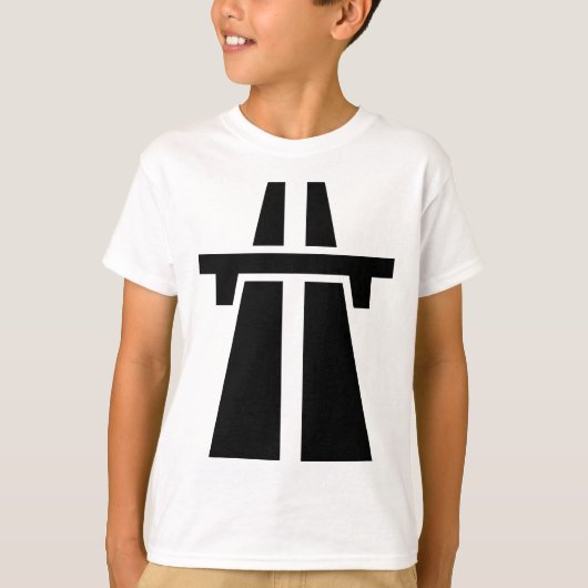 Freeway, snelweg, Autobahn - zwart T-shirt (Voorkant)