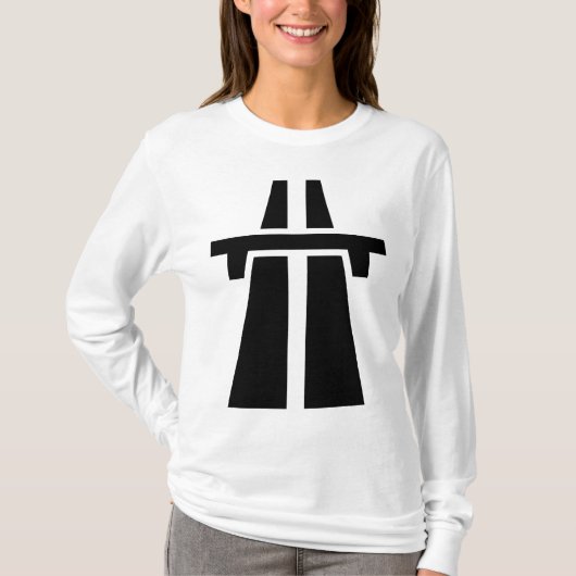 Freeway, snelweg, Autobahn - zwart T-shirt (Voorkant)
