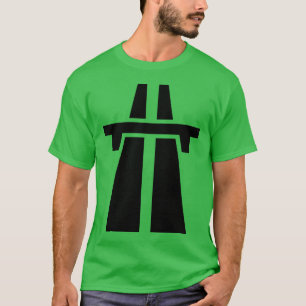 Freeway, snelweg, Autobahn - zwart T-shirt