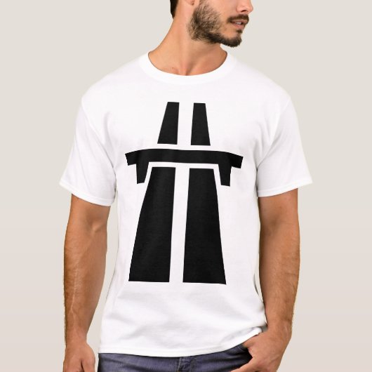 Freeway, snelweg, Autobahn - zwart T-shirt (Voorkant)