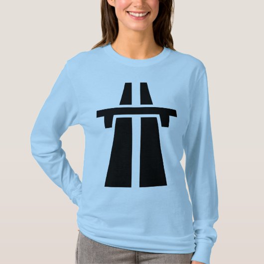 Freeway, snelweg, Autobahn - zwart T-shirt (Voorkant)