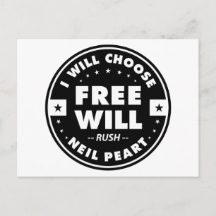 Freewill, motivatie prijsopgave briefkaart
