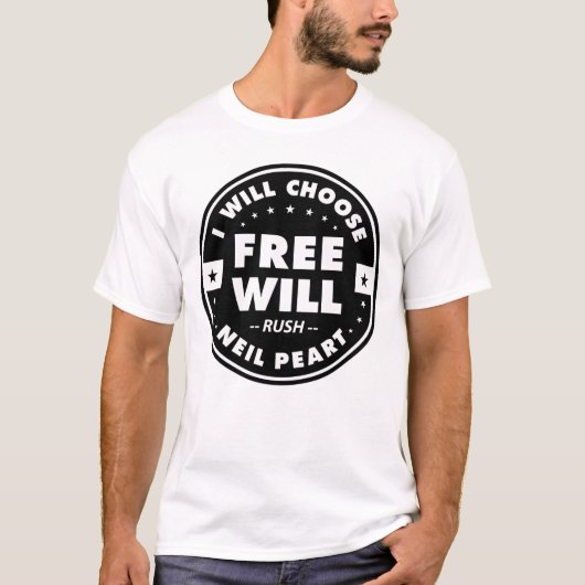 Freewill, motivatie prijsopgave t-shirt (Voorkant)