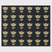 Freeze Bee Funny Insect Bug Dark BG Cadeaupapier (Vlak)
