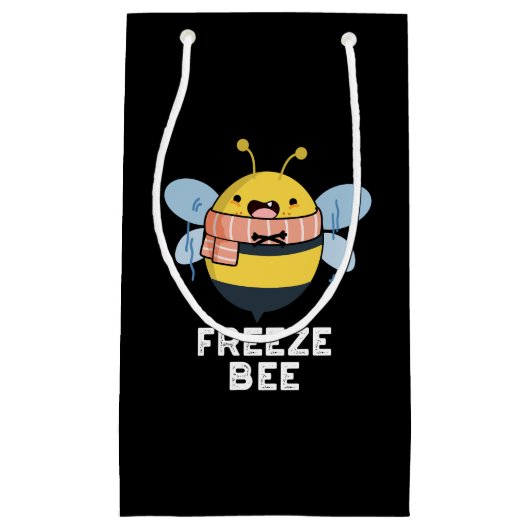 Freeze Bee Funny Insect Bug Dark BG Klein Cadeauzakje (Voorkant)
