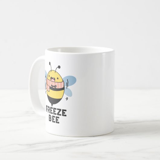 Freeze Bee Funny Insect Bug Pun Koffiemok (Voorkant links)