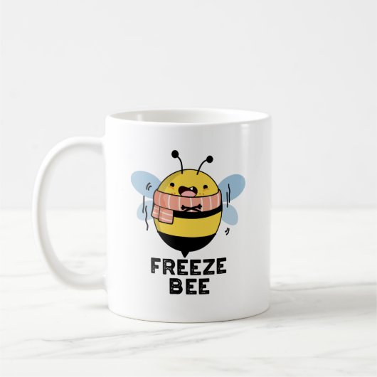 Freeze Bee Funny Insect Bug Pun Koffiemok (Links)