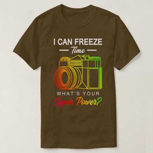 Freeze Time Fotografie Gift T-shirt (Design voorkant)
