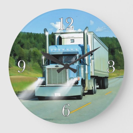 Freezer Truck Drivers Wall Clock Grote Klok (Voorkant)