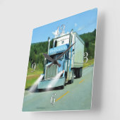 Freezer Truck Drivers Wall Clock Vierkante Klok (Hoek)