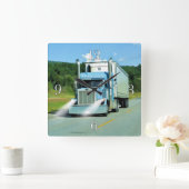 Freezer Truck Drivers Wall Clock Vierkante Klok (Huis)
