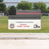 Frefighter America Flag Red Line Gefeliciteerd Spandoek (Insitu)
