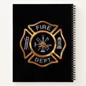 Frefighter Gold Badge Notitieboek (Achterkant)