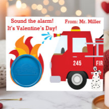 Frefighter Valentijnse Play Doh-cadekaart
