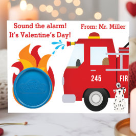 Frefighter Valentijnse Play Doh-cadekaart Informatiekaartje