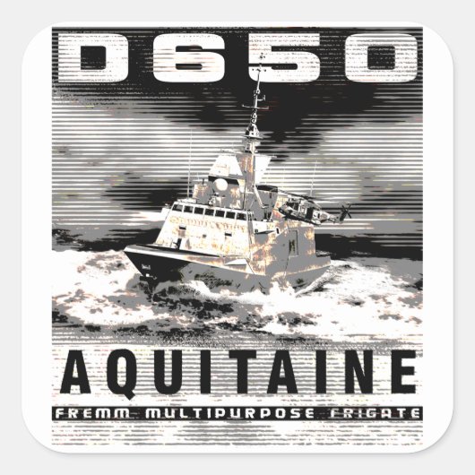 Fregat Aquitaine Square Sticker Sticker (Voorkant)