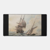 Fregat in een zwelling 17e eeuw bureaumat (Voorkant)