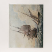 Fregat in een zwelling 17e eeuw legpuzzel (Verticaal)