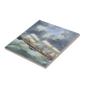 Fregat Opleidingsschip Atalanta 1885 Tegeltje (Zijkant)