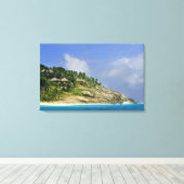 Fregate Island resort PR) Canvas Afdruk (Insitu (Houten vloer))