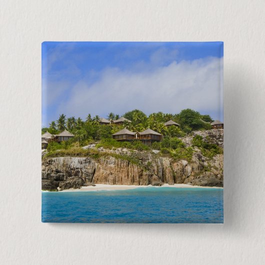 Fregate Island Resort (PR) Vierkante Button 5,1 Cm (Voorkant)