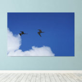 Fregatvogels in Zuid-Amerika Canvas Afdruk (Insitu (Houten vloer))