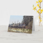 Freght Train Railway lovers Fathers Day Kaart (Gele Bloem)