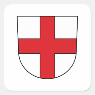 Freiburg Breisgau stadswapen Duitsland symbool kru Vierkante Sticker