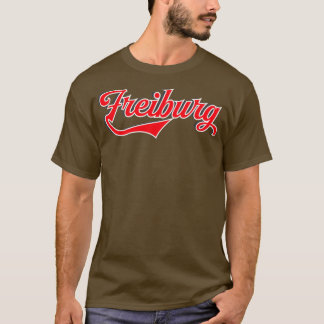 Freiburg City Duitsland sporttypografie T-shirt