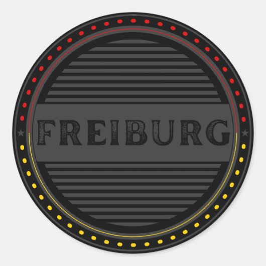 Freiburg City Pride Embleem – Duitse identiteit Ronde Sticker (Voorkant)