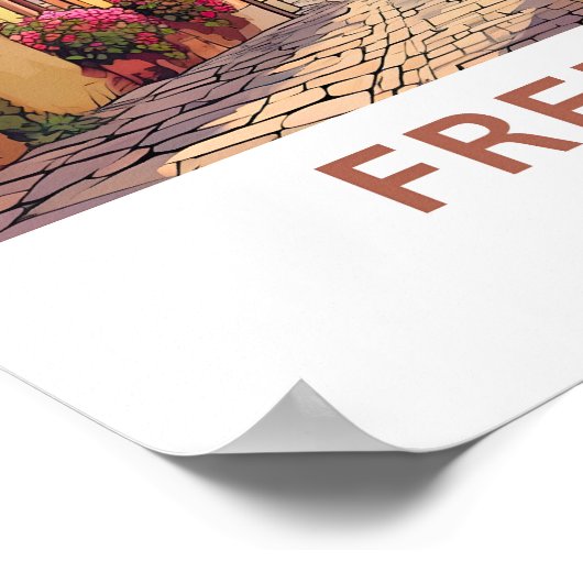 Freiburg Duitsland Reisprint Poster (Hoek)