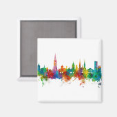 Freiburg Duitsland Skyline Magneet (Voorkant / Achterkant)