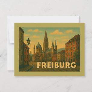 Freiburg Duitsland Stad Kunst Briefkaart