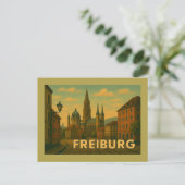 Freiburg Duitsland Stad Kunst Briefkaart (Staand voorkant)