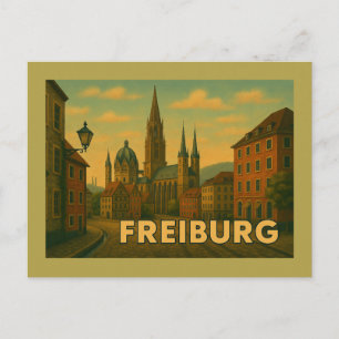 Freiburg Duitsland Stad Kunst Briefkaart