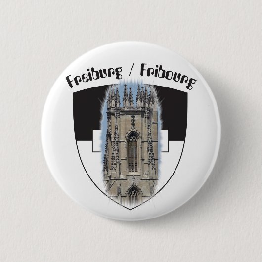 Freiburg/Fribourg-Buttonnen Ronde Button 5,7 Cm (Voorkant)