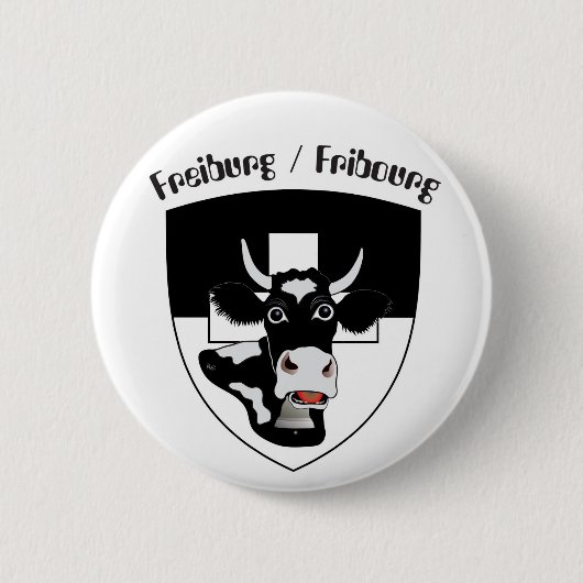 Freiburg/Fribourg-Buttonnen Ronde Button 5,7 Cm (Voorkant)