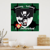 Freiburg Fribourg Schweiz Suisse Poster (Keuken)