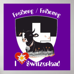 Freiburg Fribourg Schweiz Suisse Poster