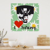 Freiburg Fribourg Schweiz Suisse Poster (Keuken)